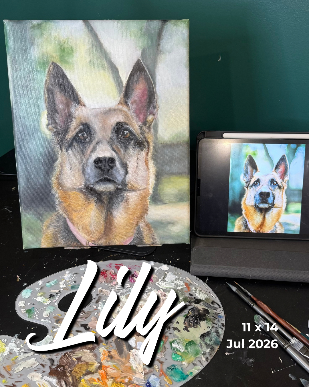 Custom Pet Portrait 11"x14" (Most Popular)