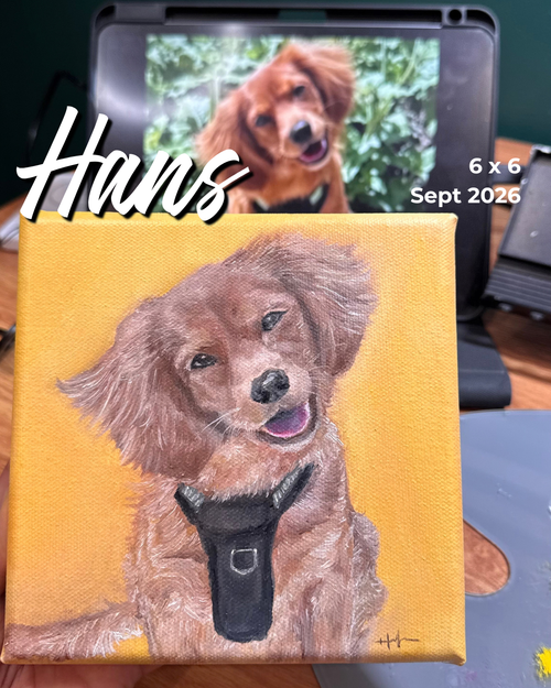 Custom Mini Pet Portrait (6"x6")